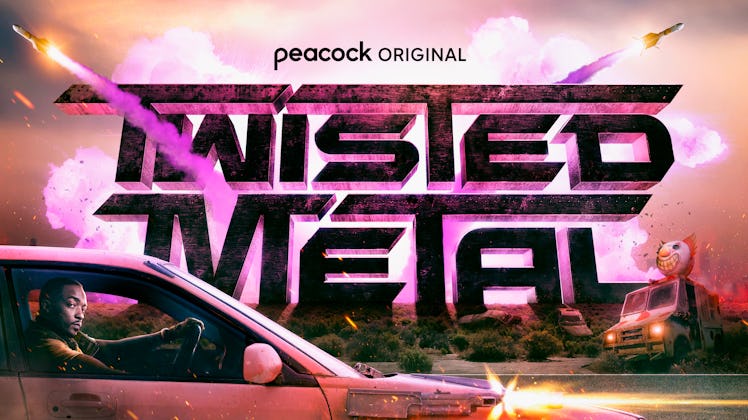 The poster for Twisted Metal, featuring Anthony Mackie as John Doe.