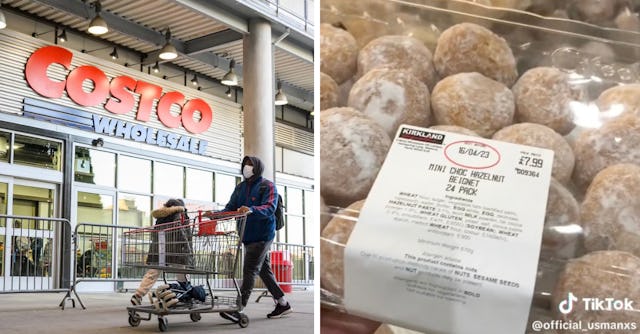 People shop for groceries ahead of Thanksgiving at Costco Wholesale in East Harlem on November 24, 2...