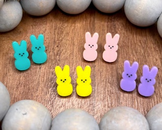 Peeps earrings from Etsy for Easter