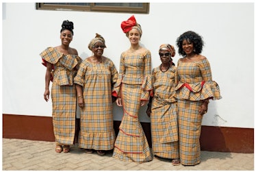 Adwoa Aboah and her family in Ghana in the Burberry fall 2018 pre-collection campaign. 