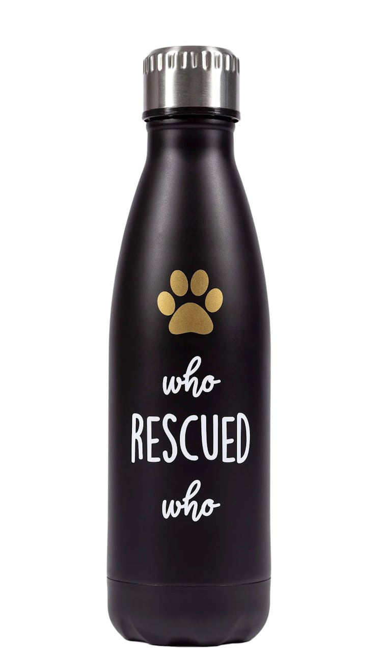 In Pups We Trust Pearhead Who Rescued Who Stainless Steel Water Bottle is a great product to deal wi...