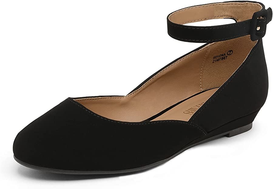DREAM PAIRS Revona Ankle Strap Flats