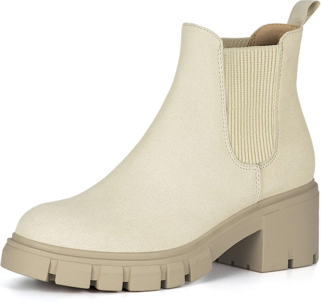 Athlefit Chunky Heel Slip-On Chelsea Boots