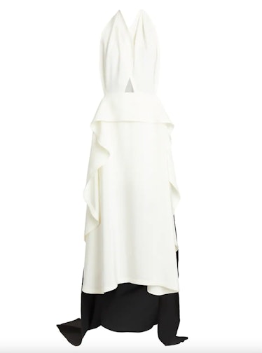 Victoria Beckham Sleeveless Circle Draped Dress