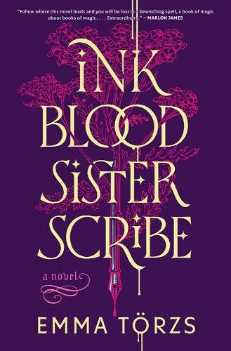Cover of &lsquo;Ink Blood Sister Scribe&rsquo; by Emma Törzs.