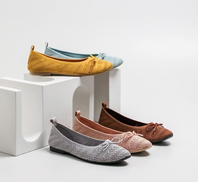 HEAWISH Crochet Lace Mesh Flats