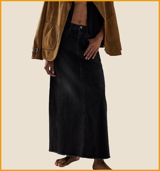 Come As You Are Denim Maxi Skirt