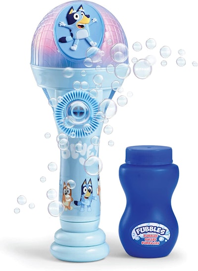 Bluey Dance Mode Bubble Machine & Toy Microphone, one of TTPM's hottest toys of spring