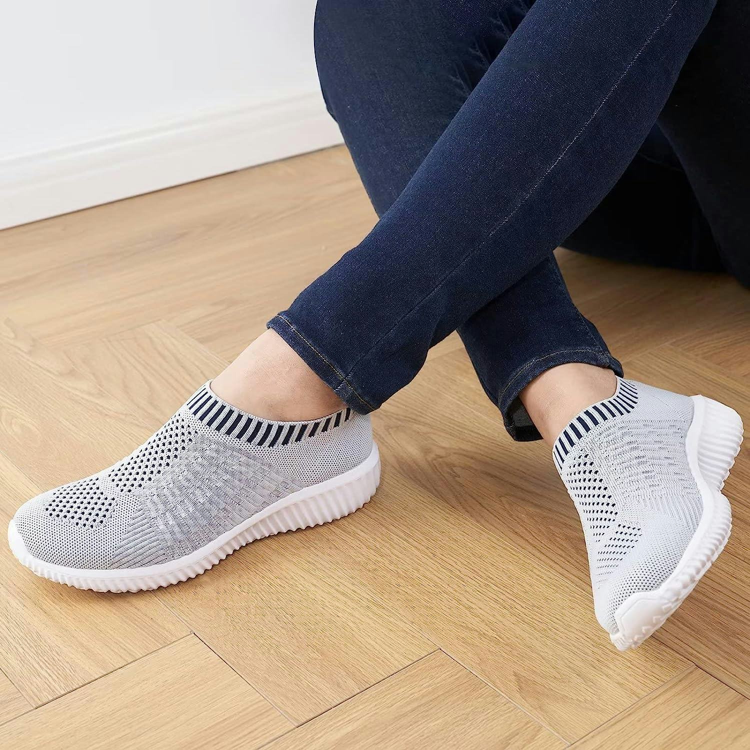 TIOSEBON Athletic Mesh Slip-On Sneakers