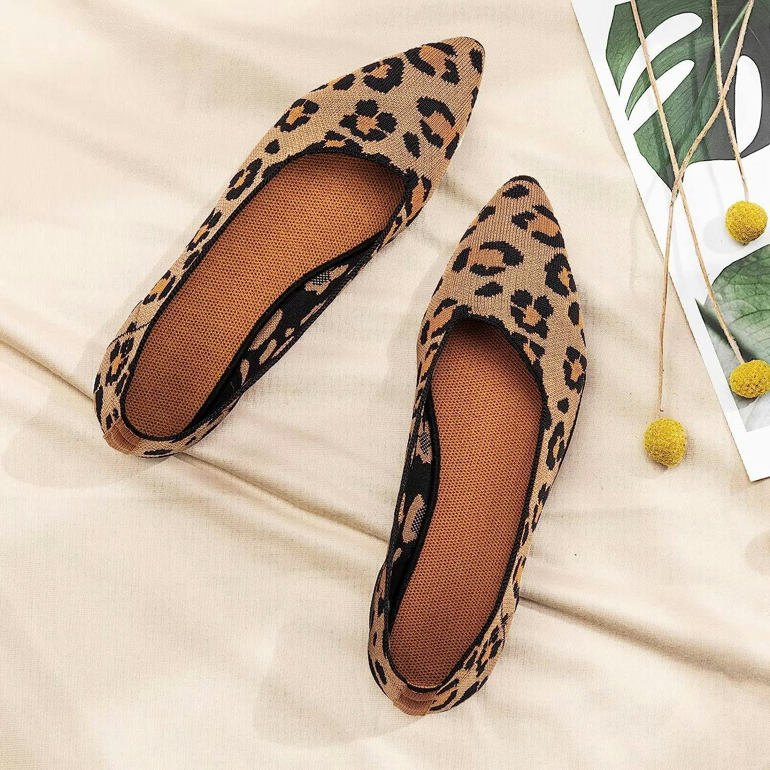 Frank Mully Pointed Toe Knit Flats