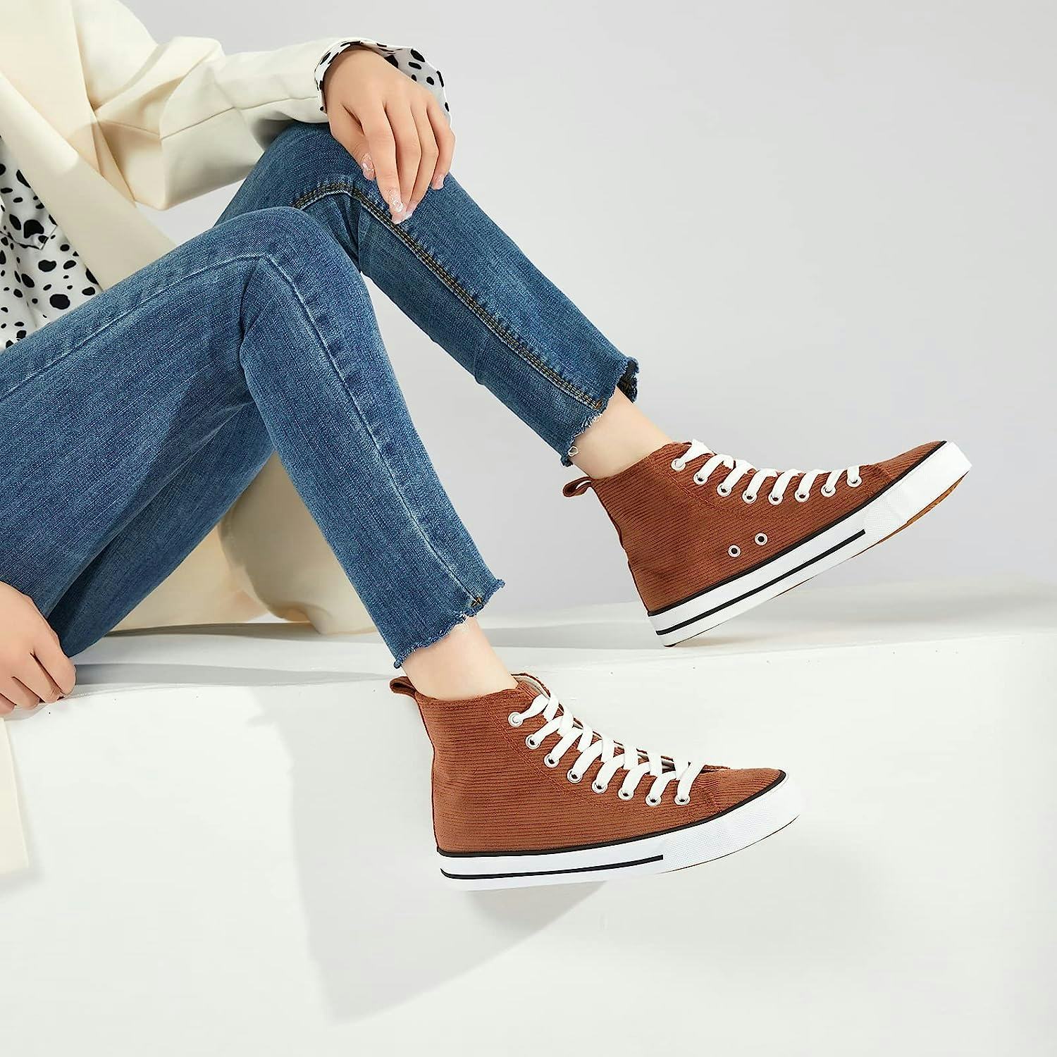 Hash Bubbie High Top Canvas Sneakers