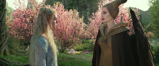 Aurora and Maleficent in 'Maleficent: Mistress of Evil,' a great movie to watch on Mother's Day.
