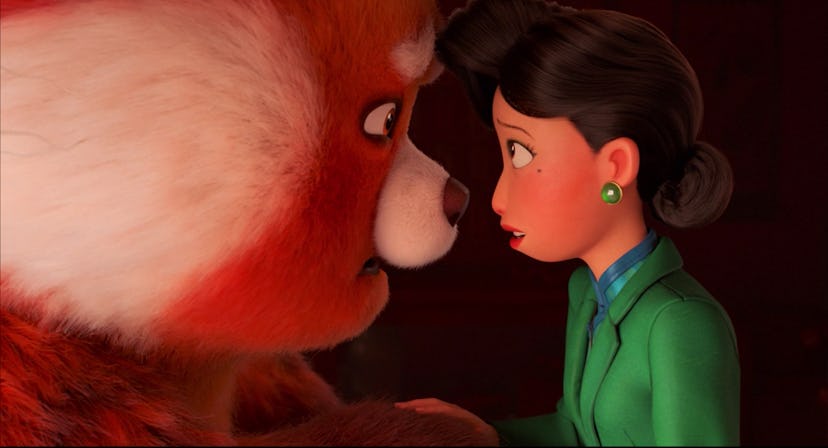 Mei as a red panda and Ming in 'Turning Red,' a great Mother's Day movie.