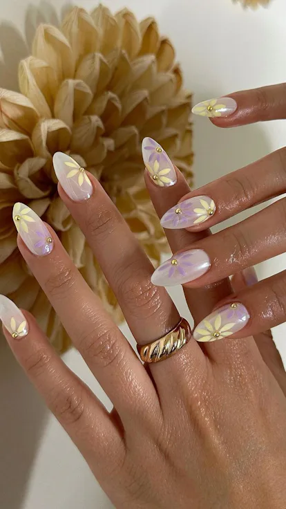 spring floral nail designs