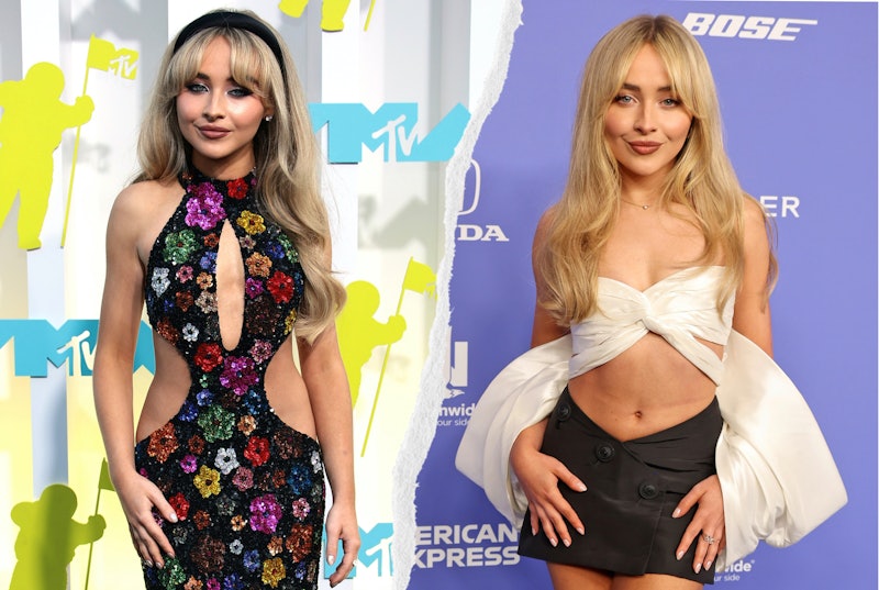Sabrina Carpenter Dazzled in Crystal Set for the 2022 AMAs Carpet