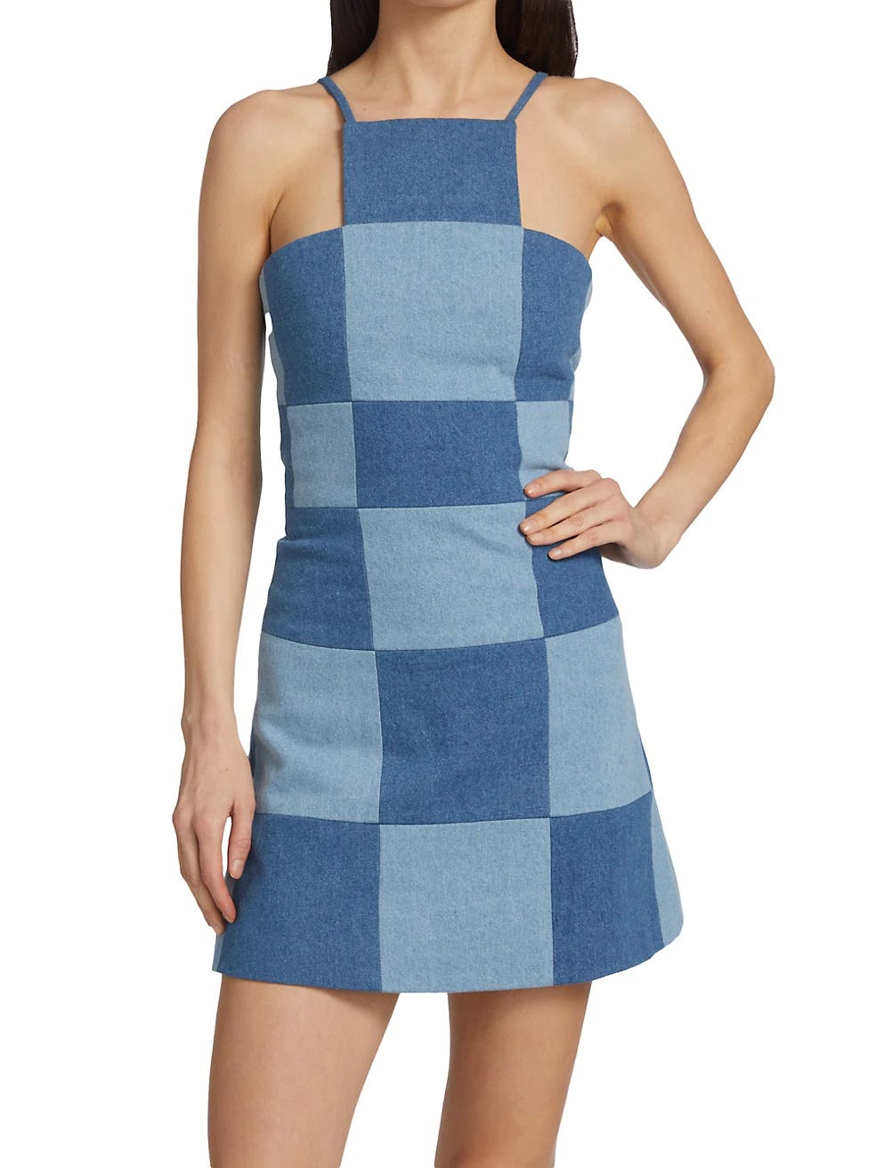 BruceGlen Patchwork Denim Sheath Dress
