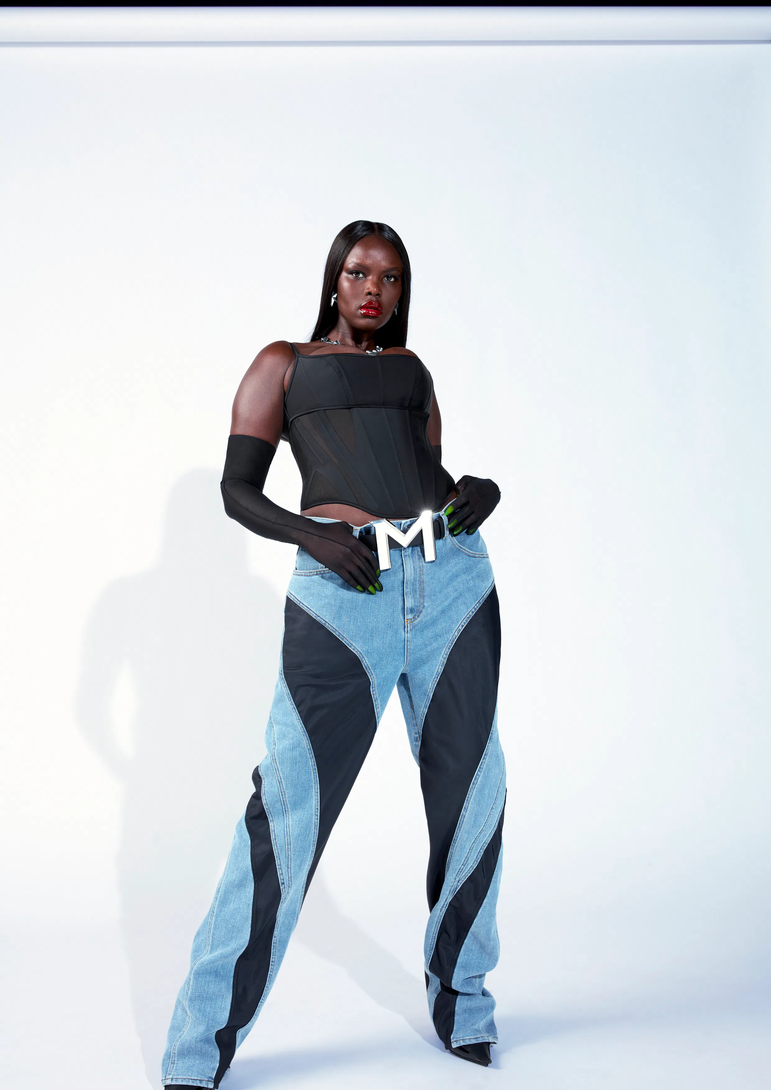 Mugler  コラボ 40 ウールカットアウトパンツ The H&M x Mugler Collab Is As Sultry As You'd Expect