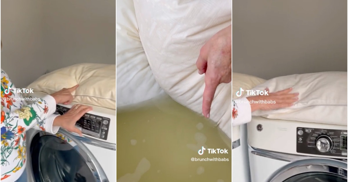 Strip Washing Pillows Is Grossly Satisfying, TikTok Grandma Babs Shows Us