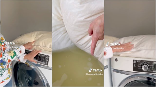 Strip washing your pillows can remove built-up dirt, grime, and body oils.