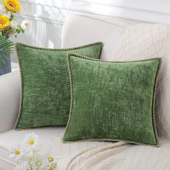 decorUhome Chenille Throw Pillow Covers (2-Pack)