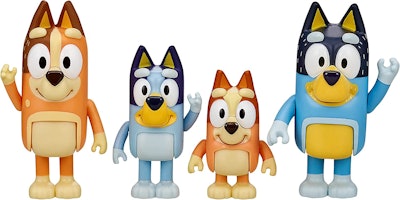 This Bluey & Family 4 Pack of 2.5-3" Poseable Figures is one of the best Bluey holiday gifts.