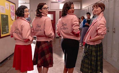 Tricia Fukuhara, Marisa Davila, Cheyenne Wells, and Ari Notartomaso in ‘Grease: Rise of the Pink Lad…