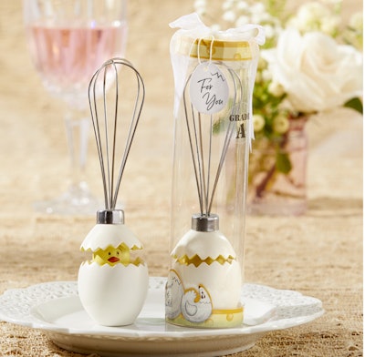 Adorable Cracked Egg with Chick Whisk for Easter Baby Shower