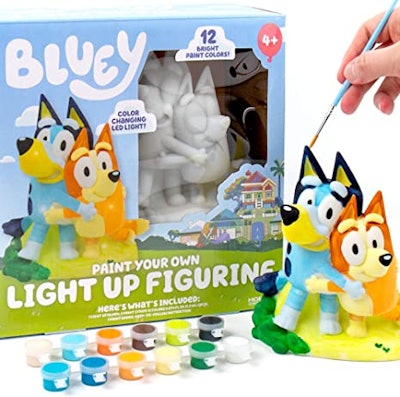 Bluey Paint Your Own Light-Up Figurine Set is a best gift for bluey fans