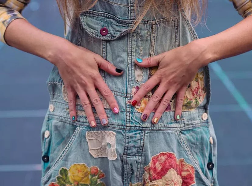 Taylor Swift's eras-themed manicure.