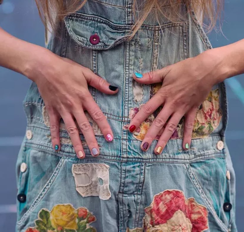 Taylor Swift's eras-themed manicure.