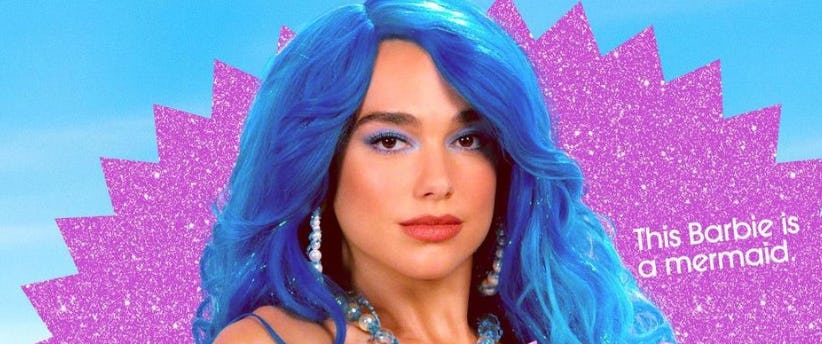 Dua Lipa’s &lsquo;Barbie&rsquo; Mermaid Costume Includes A Shell Bra & Blue Hair