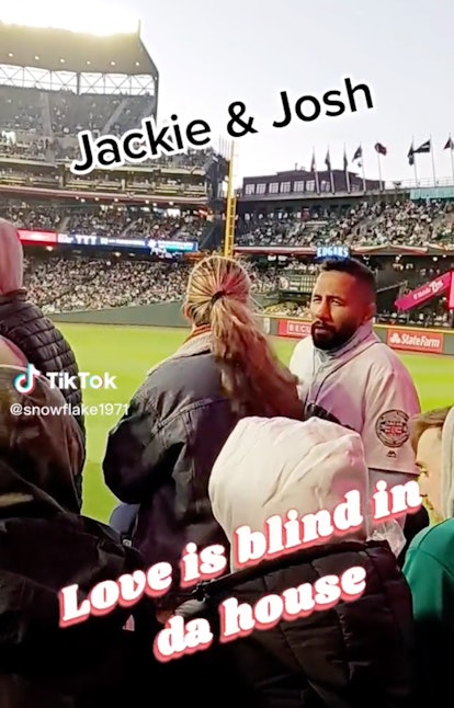 Jackie and Josh from 'Love Is Blind' Season 4 at Mariners game