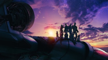 Guardians of the Galaxy vol 3 Team Posing on Ship