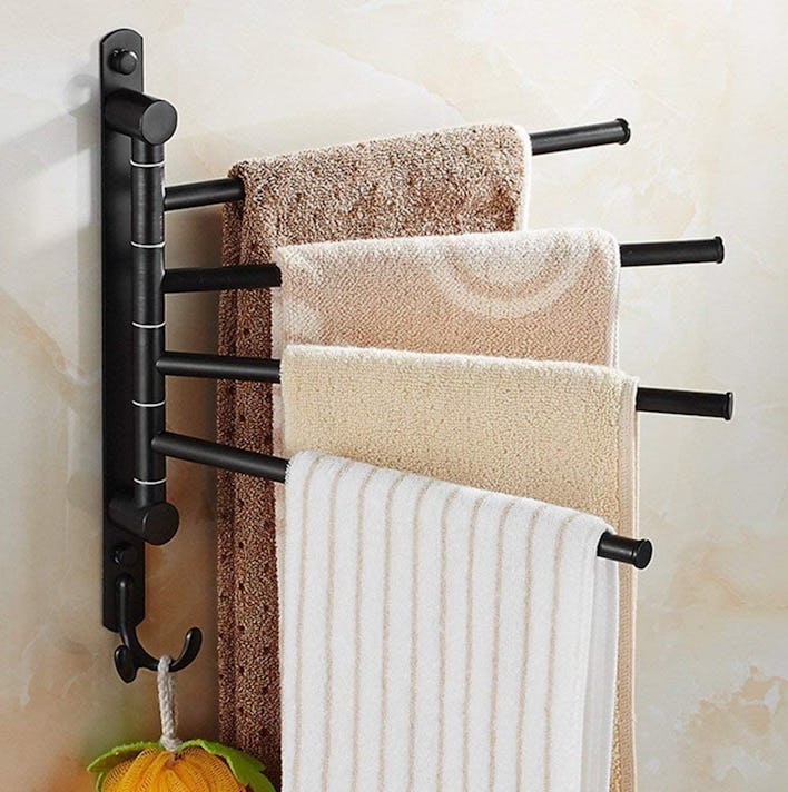 ELLO&ALLO 4-Arm Wall-Mounted Swivel Towel Rack 