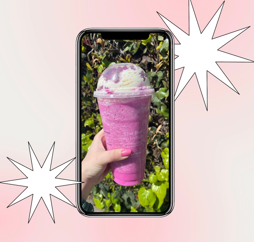 I ordered a Barbie Frappuccino from Starbucks off their secret menu that looks like something from t...