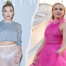 florence pugh see-through fashion week outfits