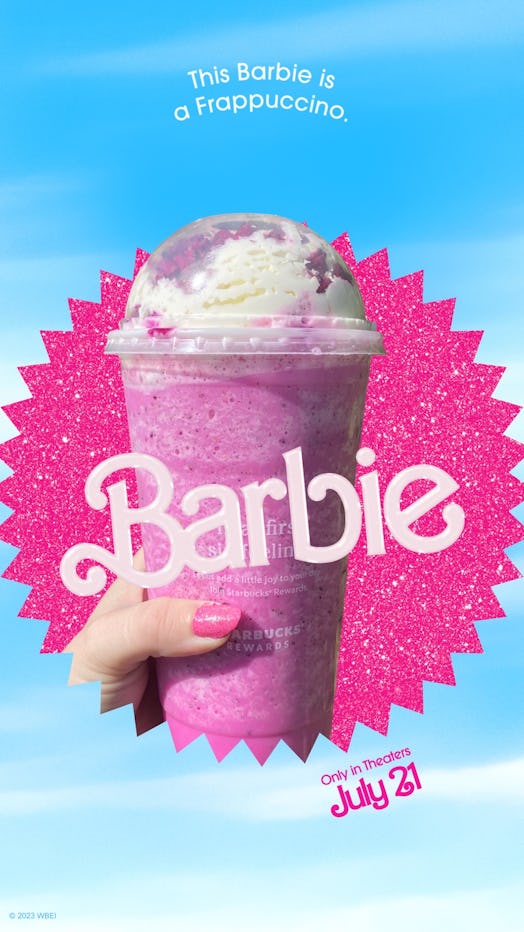 I tried the Barbie Frappuccino from Starbucks and put it in the Barbie meme inspired by the 'Barbie'...