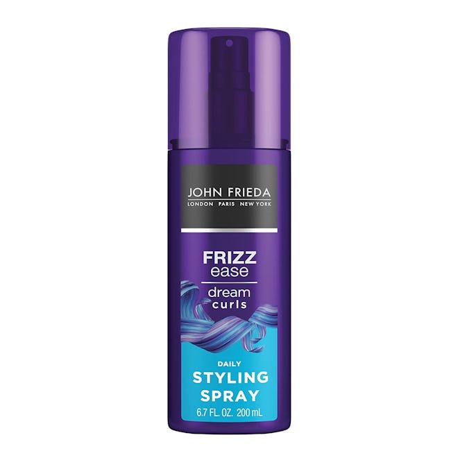 John frieda frizz ease dream curls daily styling spray is the best drugstore anti frizz hairspray fo...