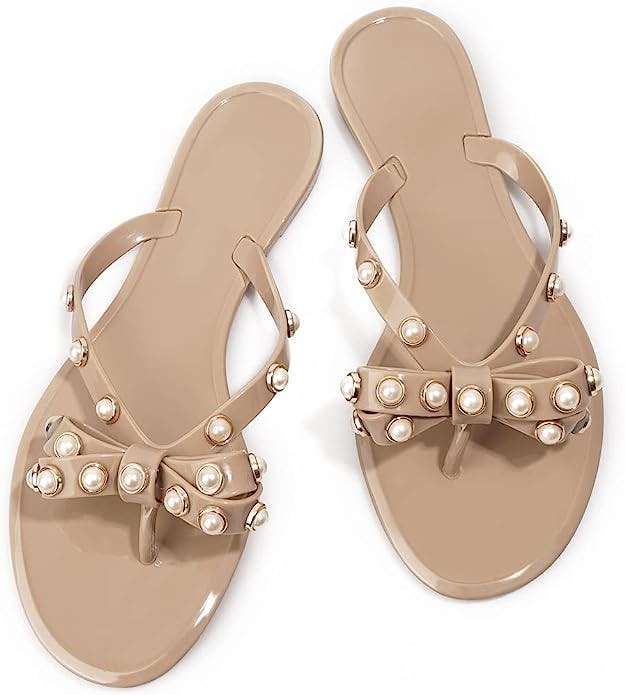TYFLOVE Jelly Rivet Flip Flops