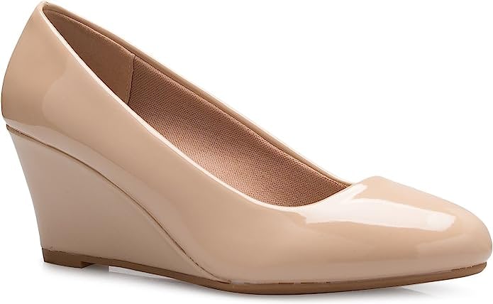 Olivia K Low Wedge Pumps