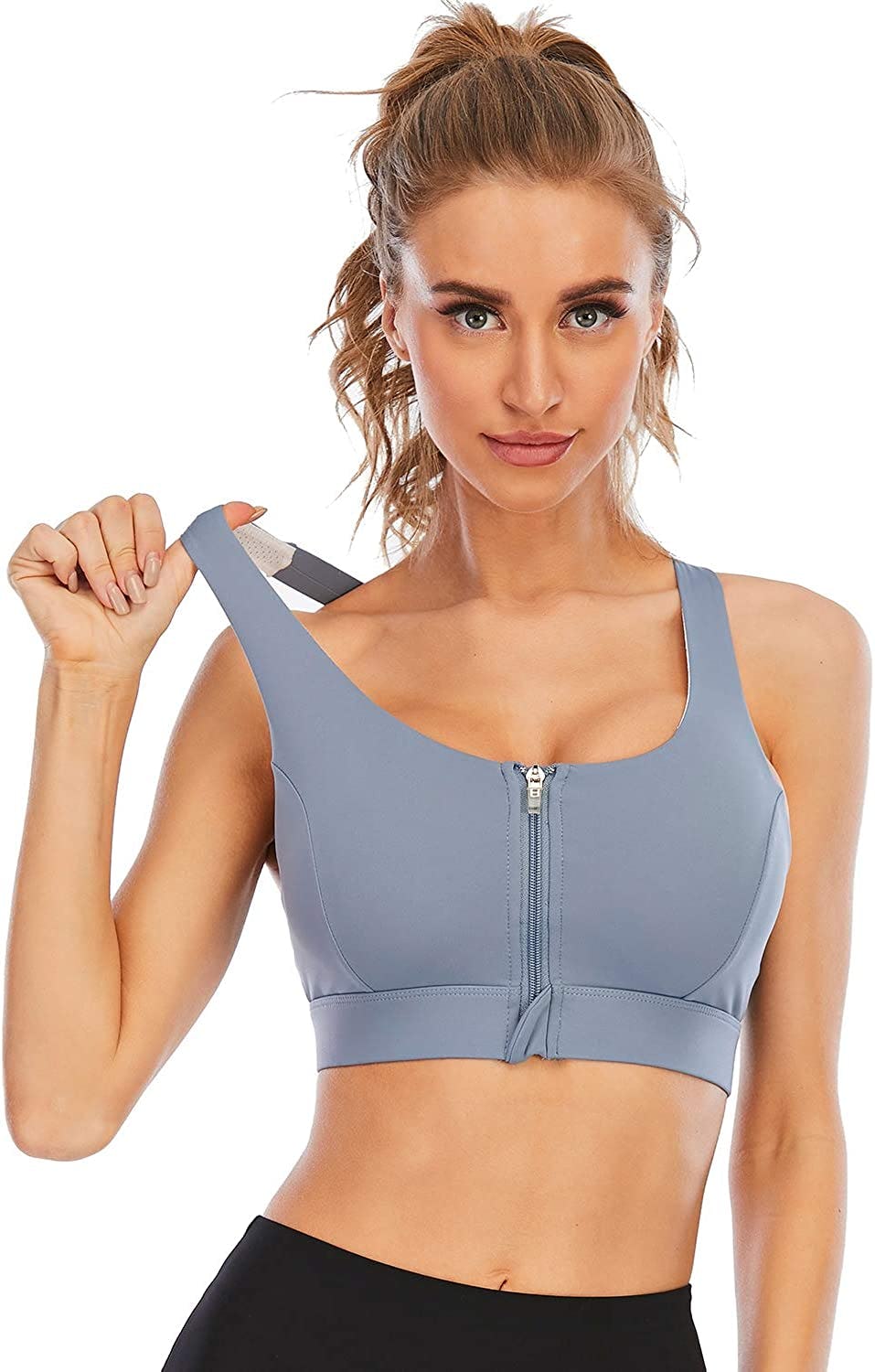 Cordaw Zipper Front Sports Bra
