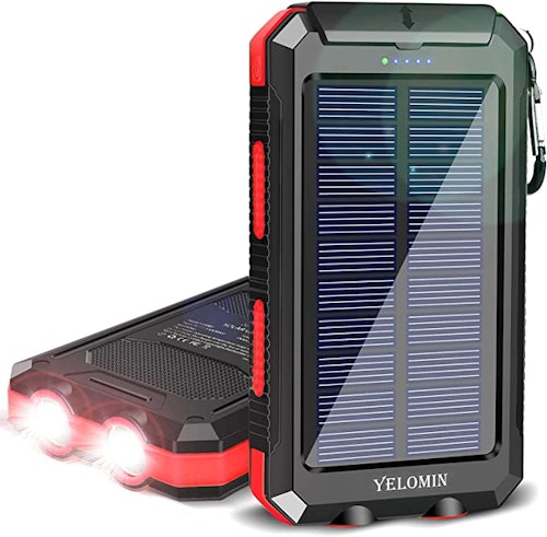 YELOMIN Solar Power Bank with Flashlight