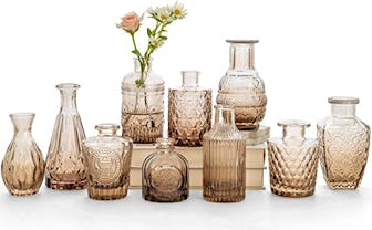 These matching glass vases are cute yet inexpensive decor items to add throughout your home.