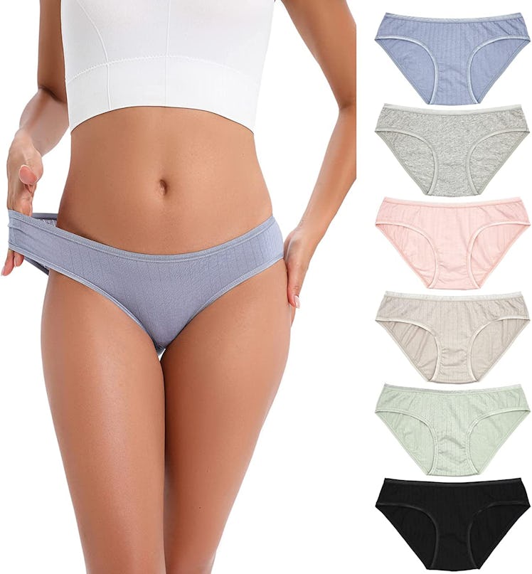 Knitlord Cotton Stretch Bikini Panties (6-Pack)