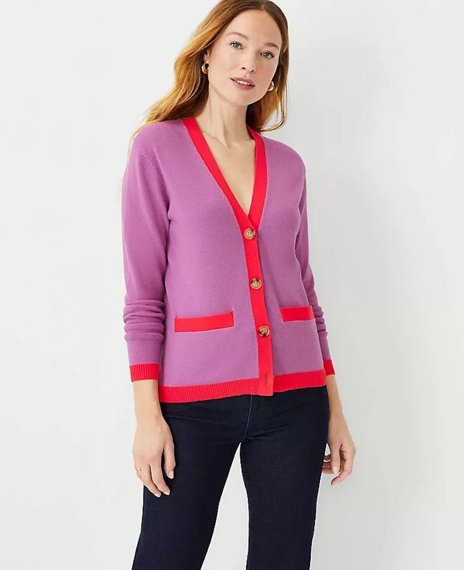 Mother's Day gift for grandma who's always carrying a sweater: a bright new cardigan