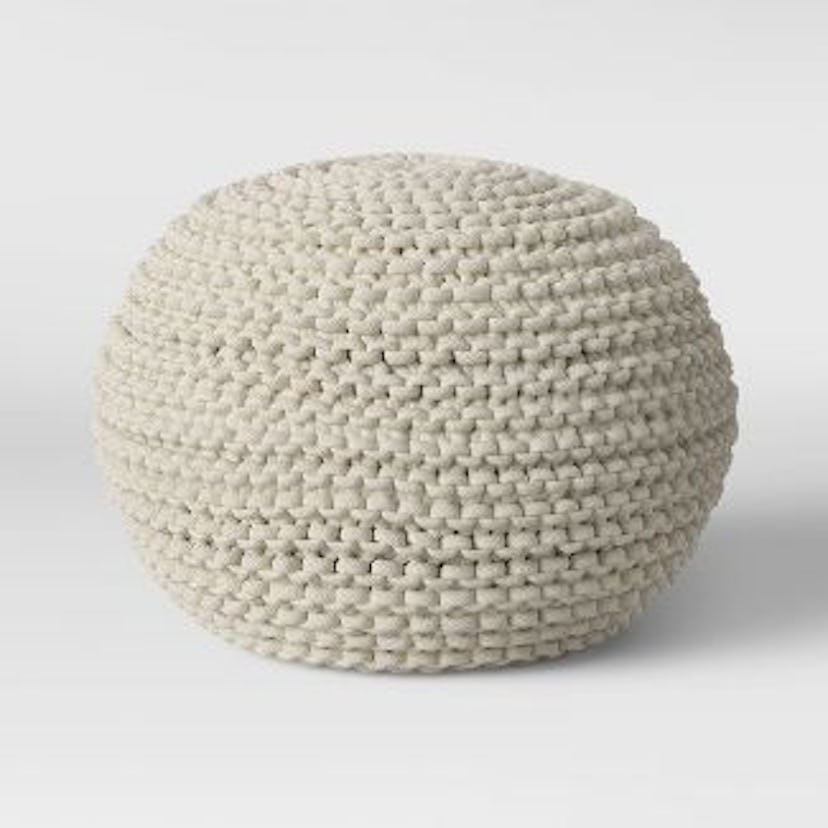 Threshold Cloverly Chunky Knit Pouf