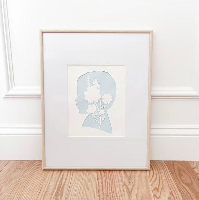 Child silhouette wall art, the perfect Mother's Day gift for grandma