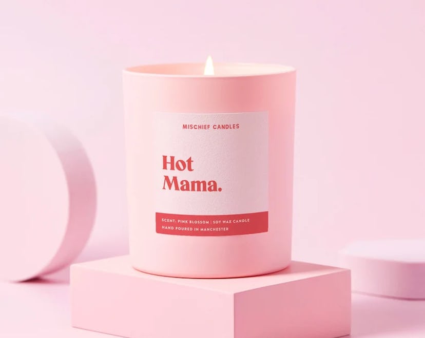 want to know what to get your pregnant wife for mother's day? This yummy hot mama candle is a good g...