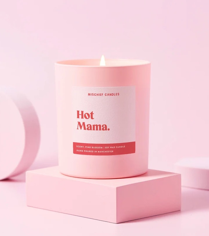 want to know what to get your pregnant wife for mother's day? This yummy hot mama candle is a good g...