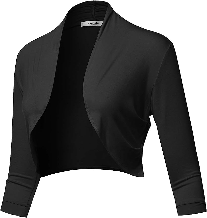 SSOULM Open Front Bolero Cardigan